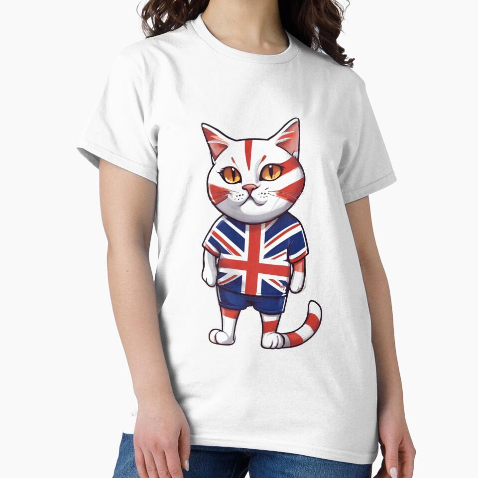 England UK Sports Team: a Cat wearing colours of British Flag D04 by PerfectDay2Play
