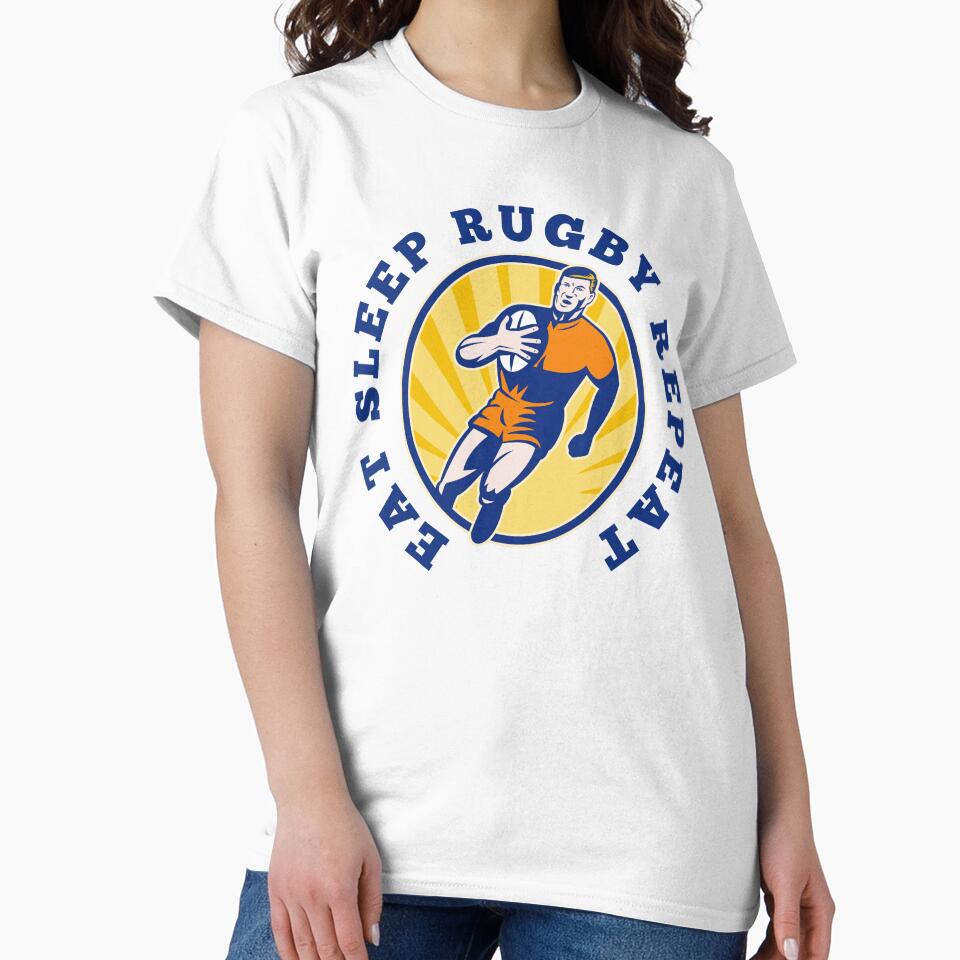 Eat Sleep Rugby Repeat  Sports Player by GabrieSketcham