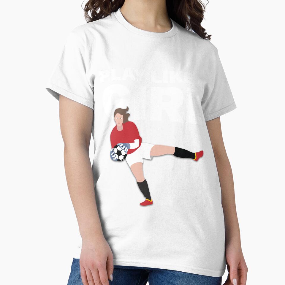 Play Like A Girl Womens Soccer Fan Team Design by Bria Jackson