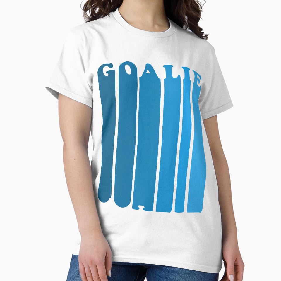 Retro 1980's Style Hockey Goalie Silhouette T-Shirt Goalie Soccer Hockey Sport Lacrosse by arcadetoystore
