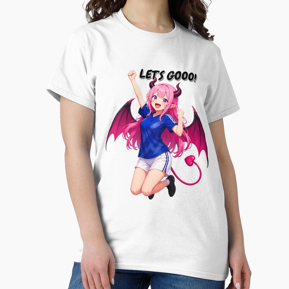 Noxie Lets Go Anime Sticker – Cute Demon Soccer Girl Blue Football Hype by NoxieCozyStudio