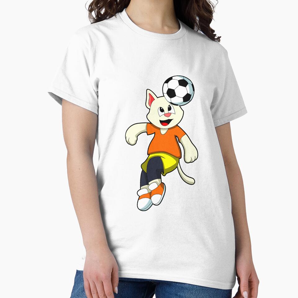 Cat at Sports with Soccer by Snabdesign84