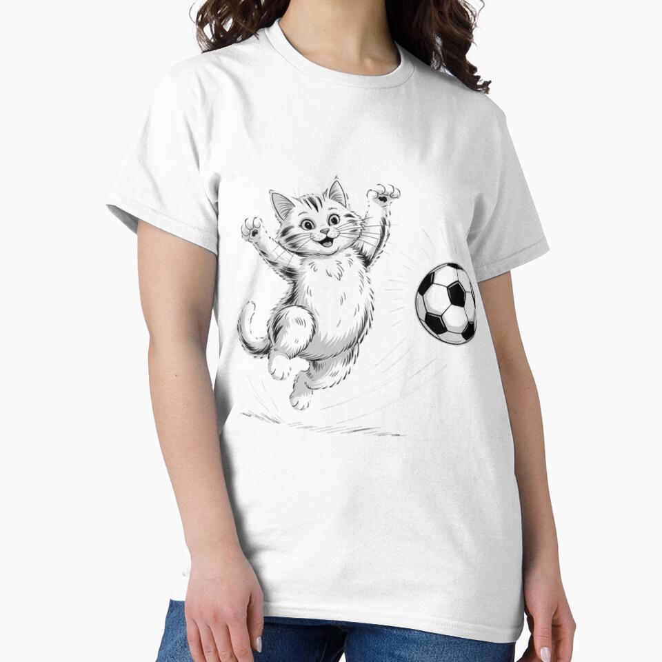 Funny Cat Soccer Ball Sports Lover Player by JosephMelendez6