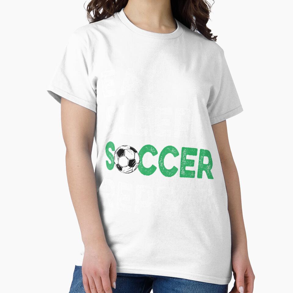 Eat Sleep Soccer Repeat Fnuuy Soccer Ball Sports Game by RylynKaub86