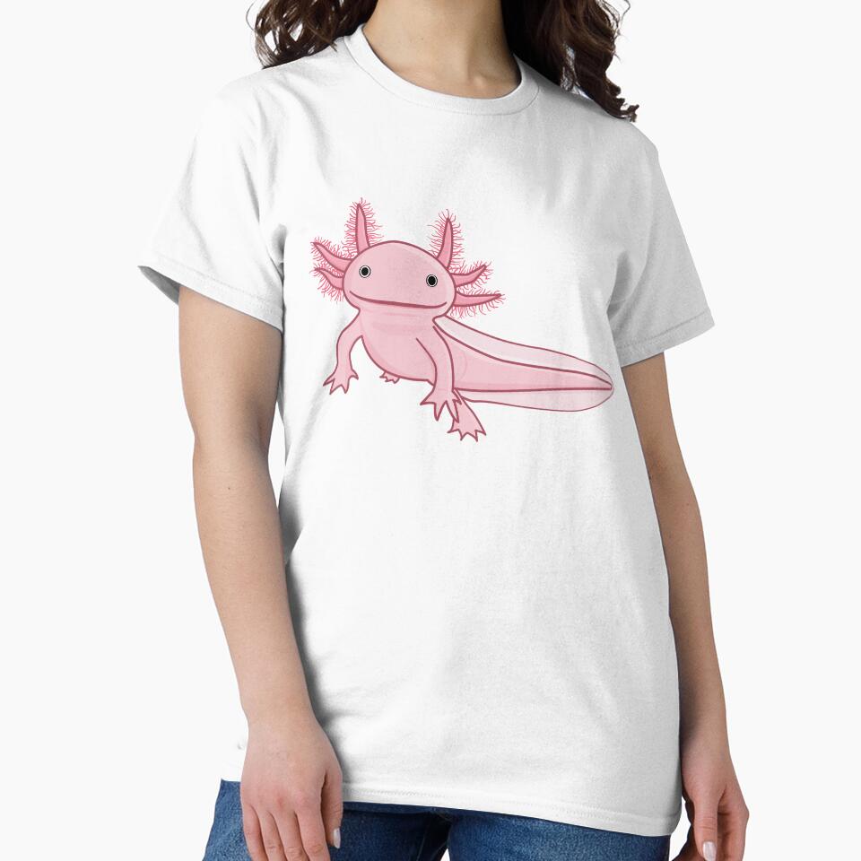 Cute Axolotl Smiling by ShexxarDesigns