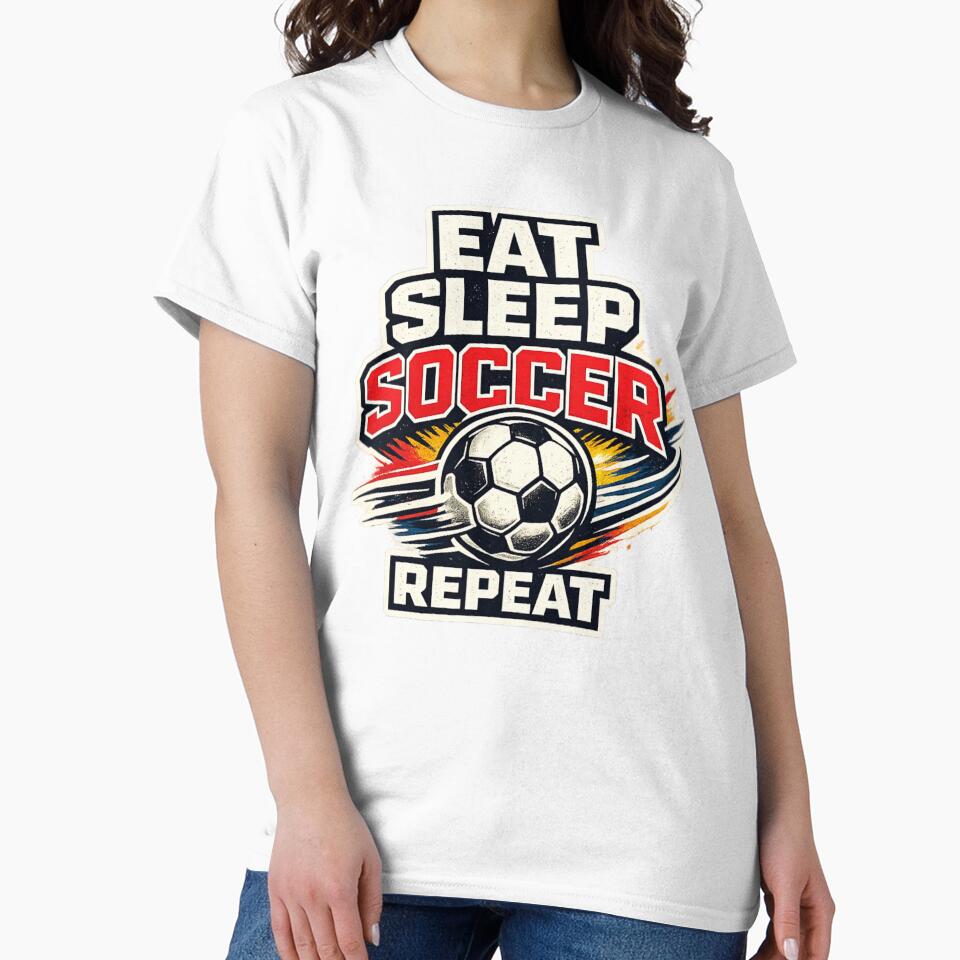 Eat Sleep Soccer Repeat Vintage Graphic by rocknrollstyles