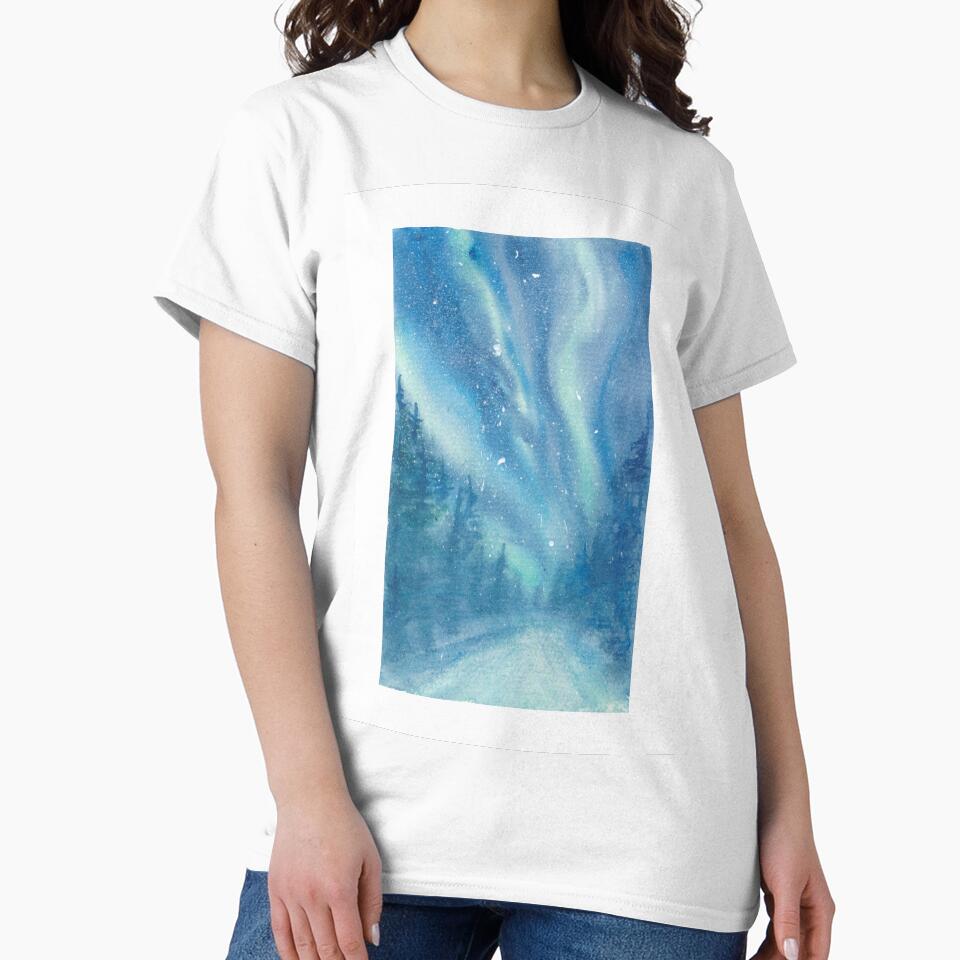 Romantic Perseid Shower in the Winter Forest at Night by artshop77