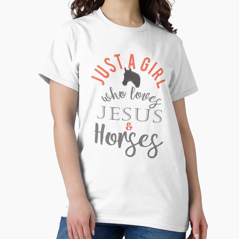 Awesome Just a girl who loves Jesus and horses gift by LGamble12345