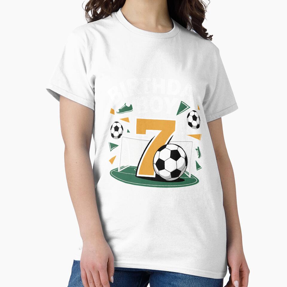 Soccer 7th Birthday For Boys Kids Turning Age 7 Years Old by clothesy7