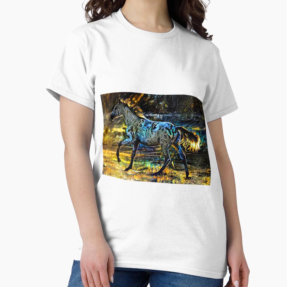 Appaloosa horse walking – golden night design by NickoPrints