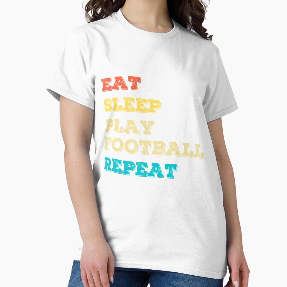 Funny Eat Sleep Play Football Repeat, Funny Football Lover Joke Gifts by Noahlaz
