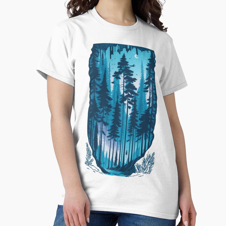 Kopie von A pine forest landscape magical, enchanted, fairy tail by craftyartsdigi
