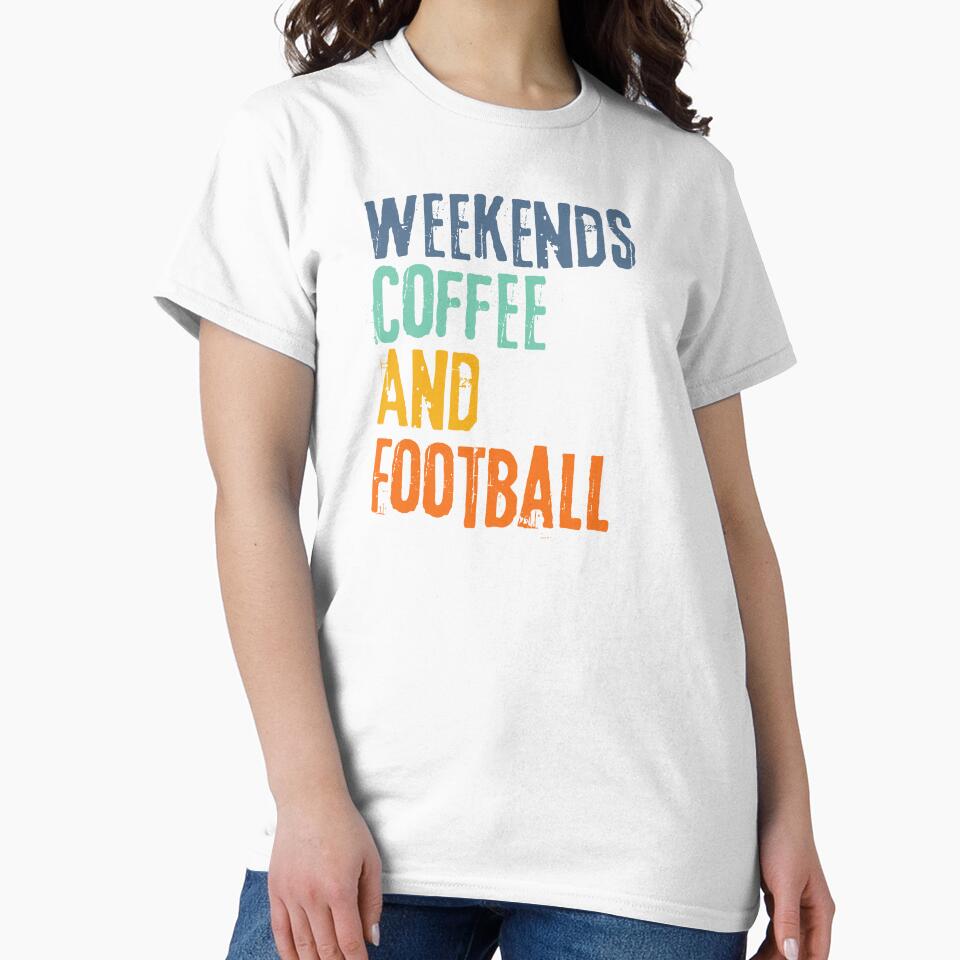 Funny Retro Weekends Coffee and Football by WeirdlyRare