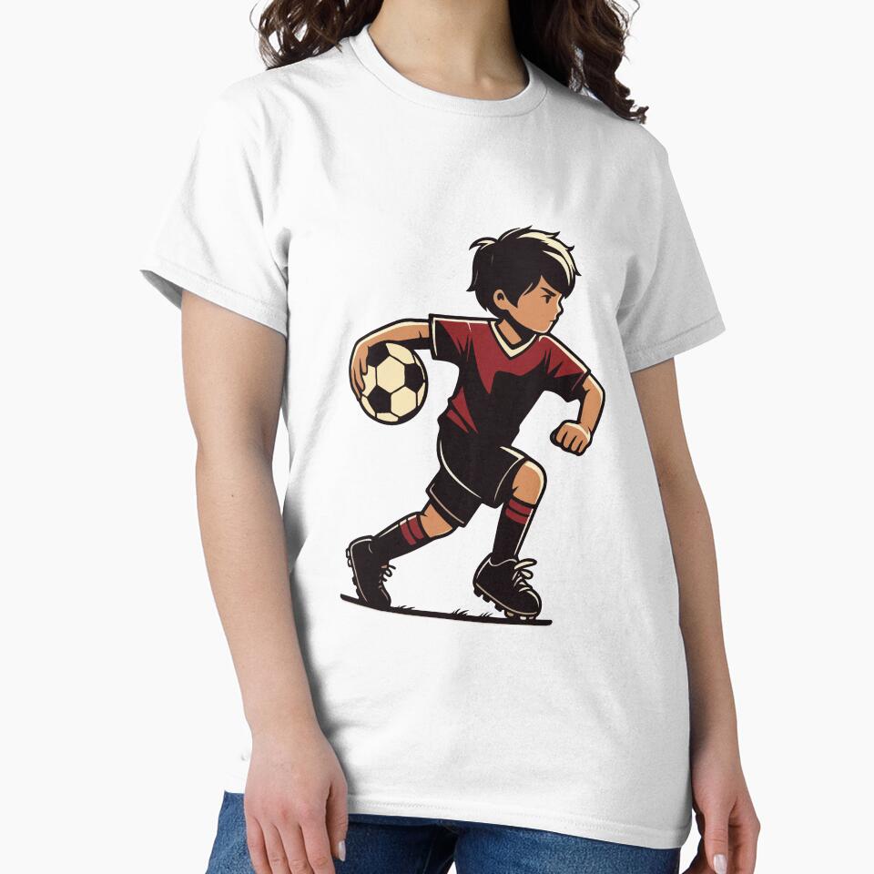cartoon boy playing football by Colorful Dreams