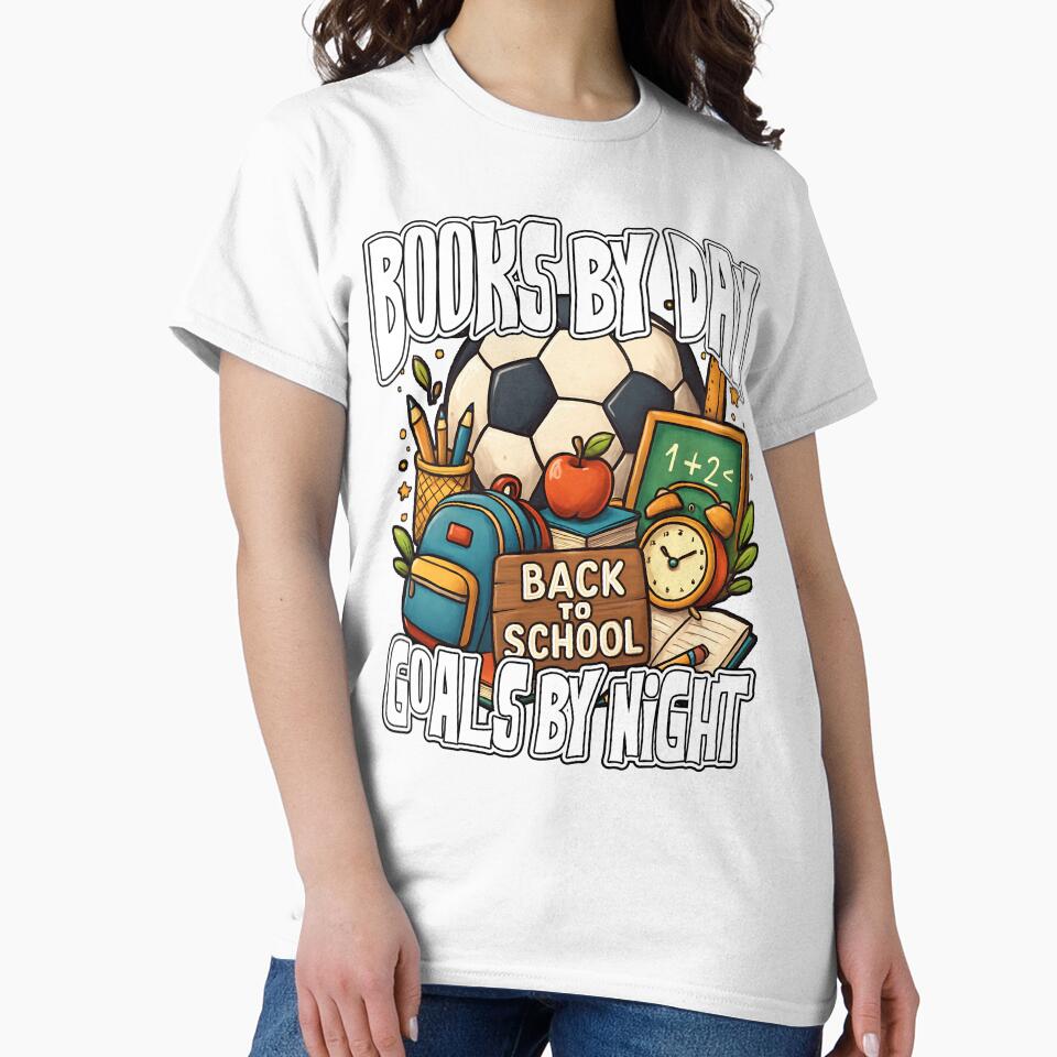 BOOKS BY DAYTIME GOALS BY NIGHT sport back to school football soccer by Jt41