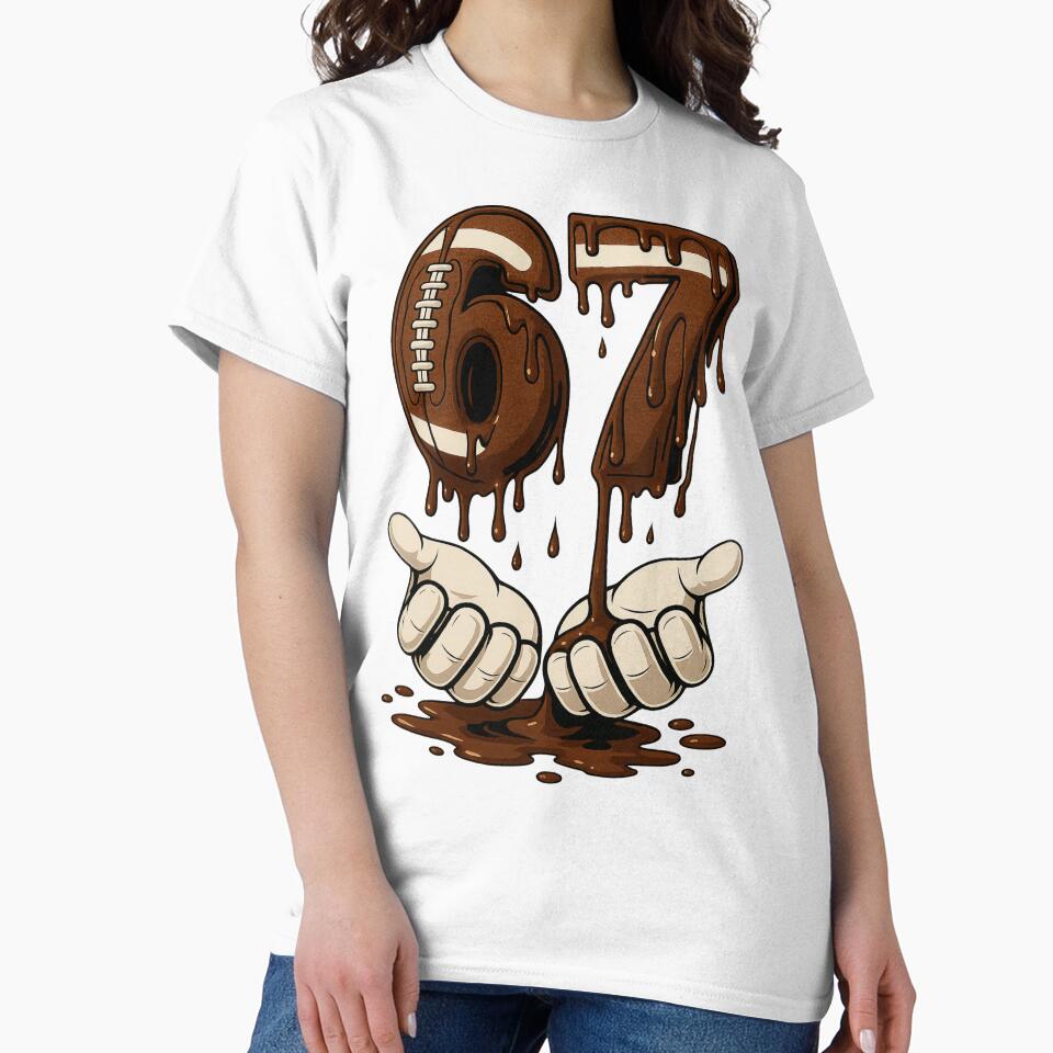 Football 67 Six Seven Meme Funny 6-7 Drip American Football Gen Alpha Meme Drip by Masaw