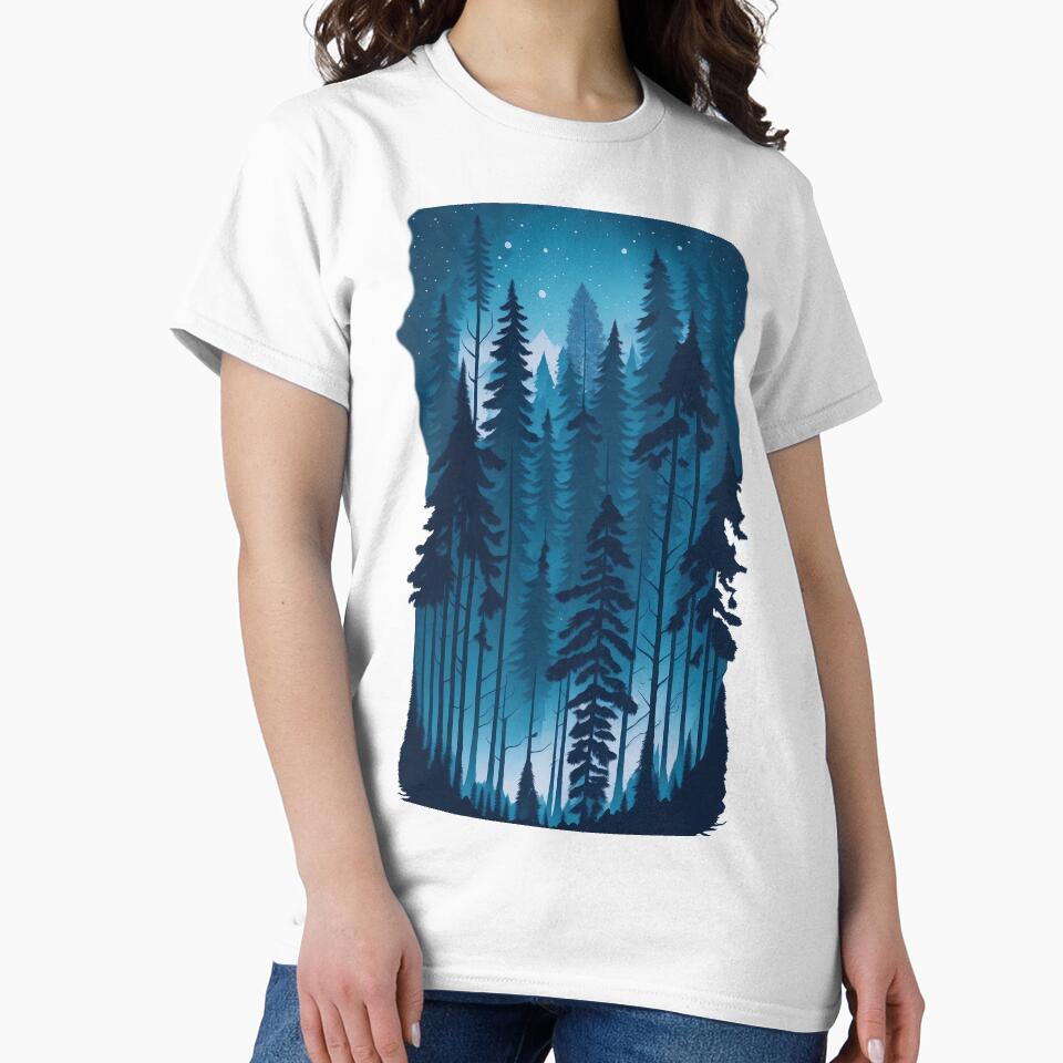 A pine forest landscape magical, enchanted, fairy tail by craftyartsdigi