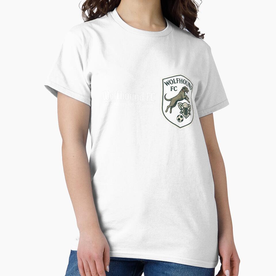 Wolfhound FC - Leaping Irish Wolfhounds - Kings of Ireland - White font by Irish Wolfhound Central