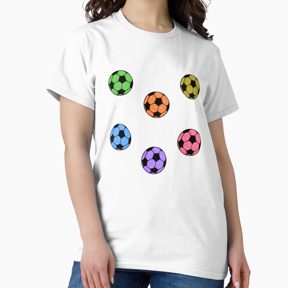 Colorful Preppy Glitter Soccer Ball Set Pack by wonderxwander