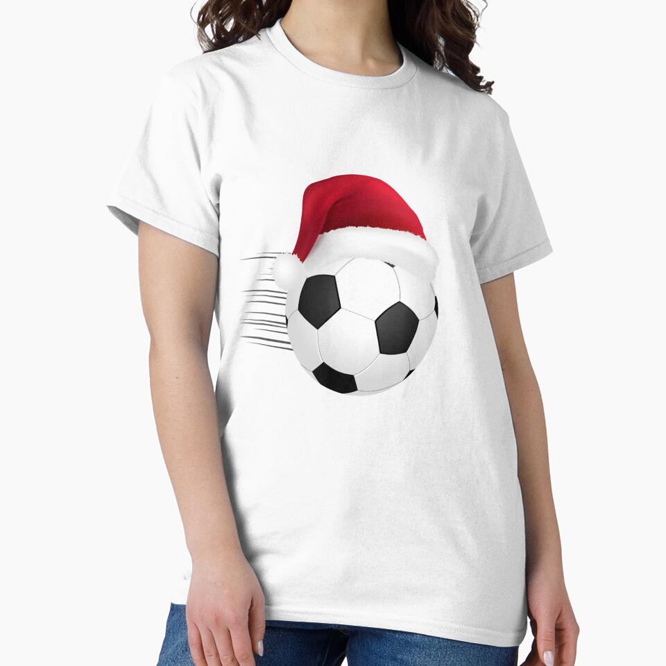 Soccer football Christmas Ball Santa Hat Funny Sport Xmas Boys Men by ibeargifts