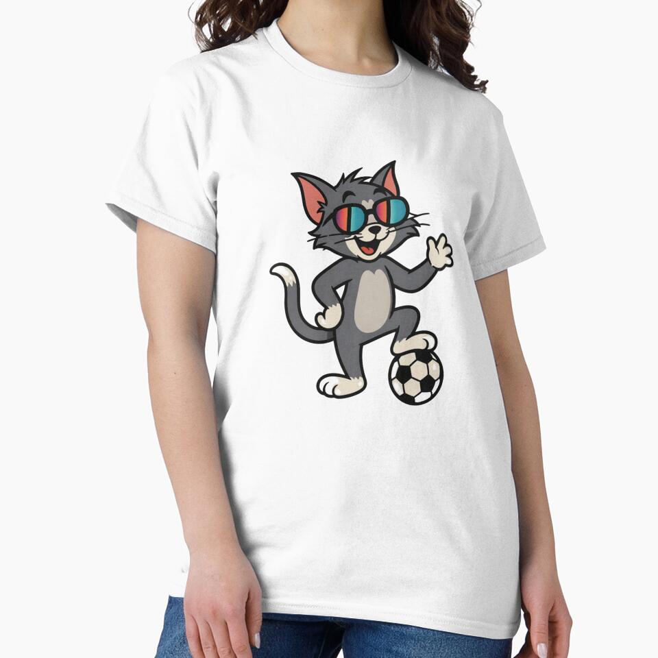 Cool Soccer Cat with Sunglasses – Funny Football Cartoon Animal Design by Right-UR