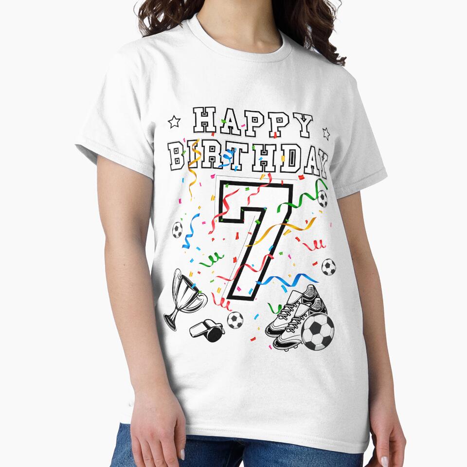 Soccer Birthday 7 Years Soccer jersey Soccer ball by Shirt-Designs