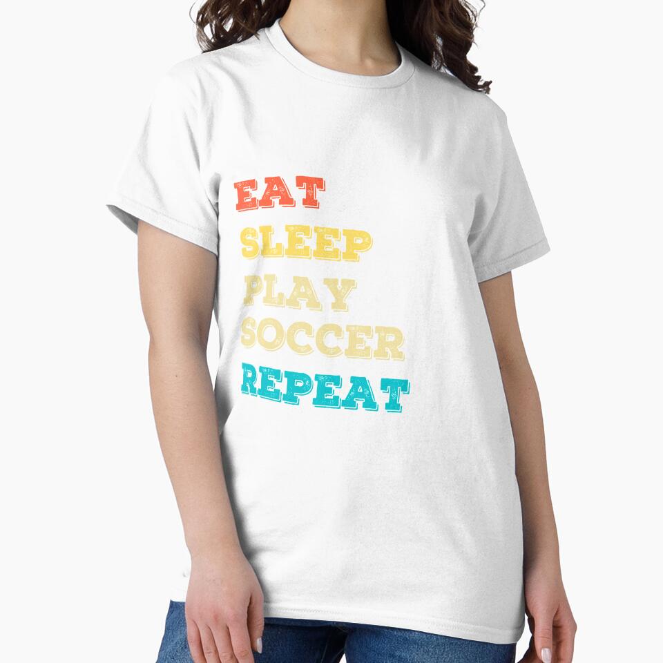 Funny Eat Sleep Play Soccer Repeat, Funny Soccer Lover Joke Gifts by Noahlaz