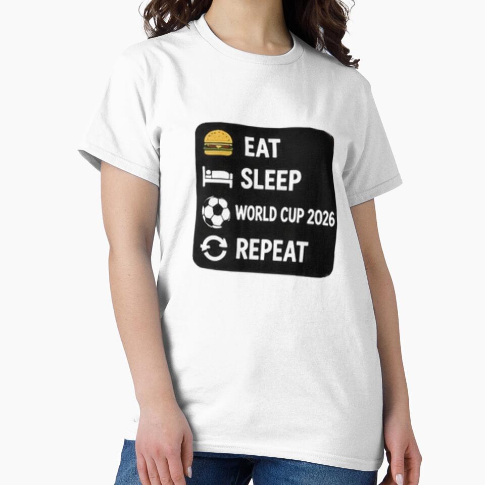 Eat Sleep World Cup 2026 Repeat Funny Football Sticker by Pixanova