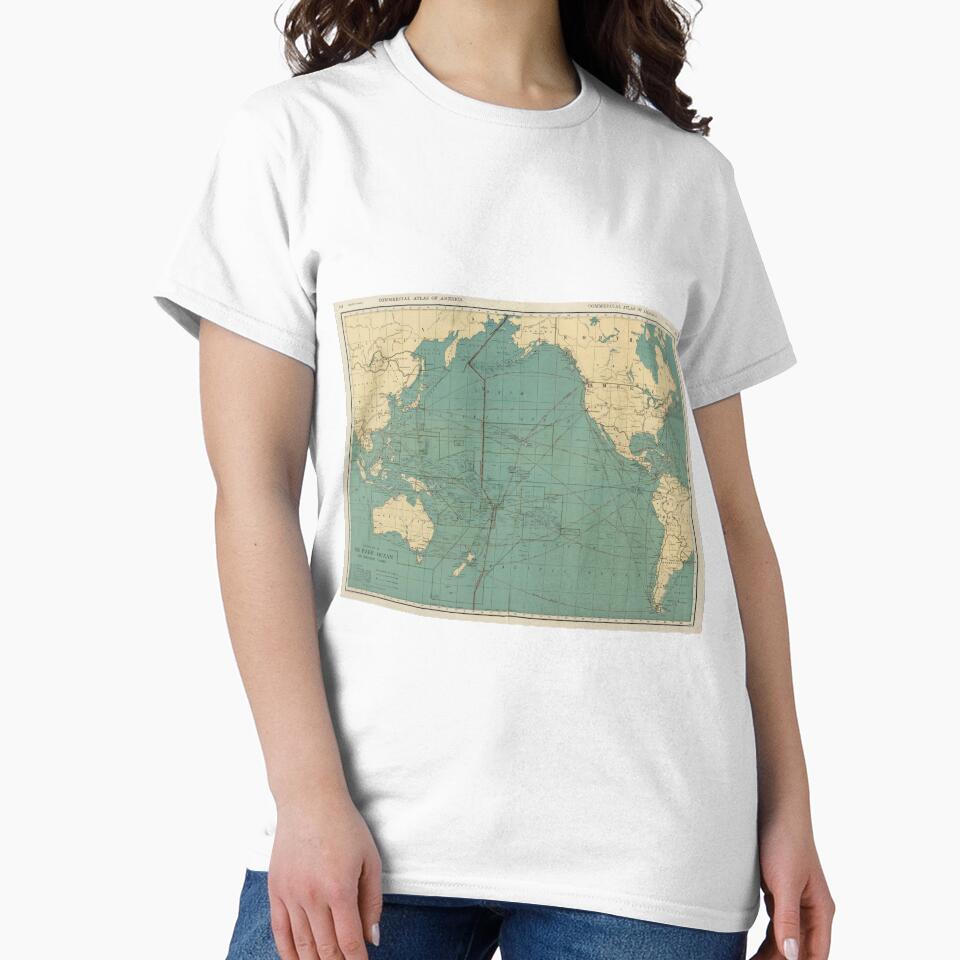 Vintage Map of the Pacific Ocean (1924) by BravuraMedia