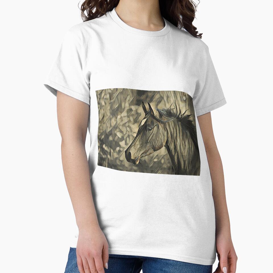 Portrait of a thoroughbred horse – monochrome mood by NickoPrints