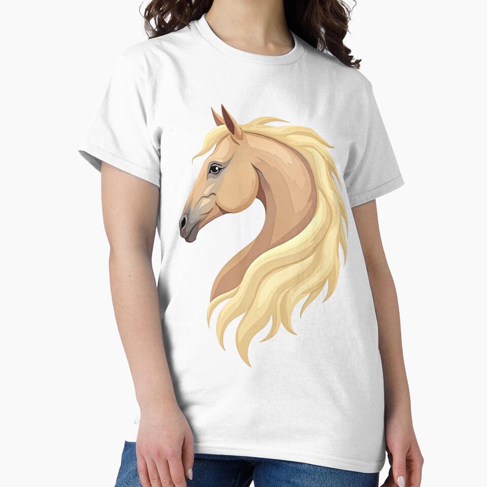 Palomino Horse Head | Elegant Equestrian Horse Design by Debbie Schulte