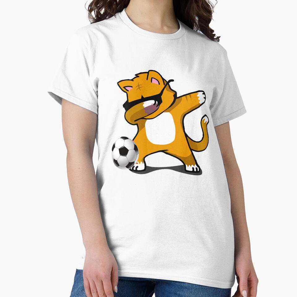 Cat Shirt - Funny Soccer Dabbing Cat tShirt Gift by chihai