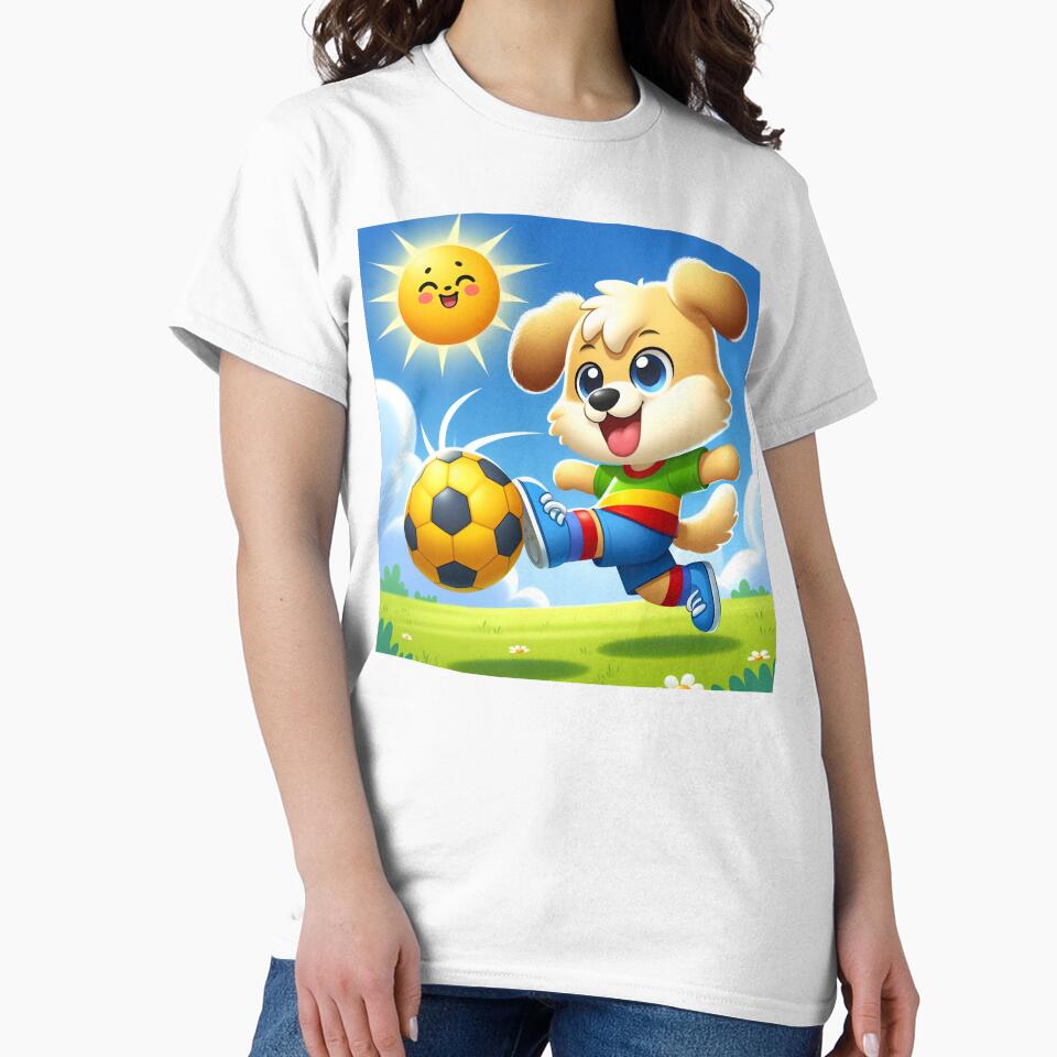 Cute Soccer Dog Cartoon by CuteThingsWorld