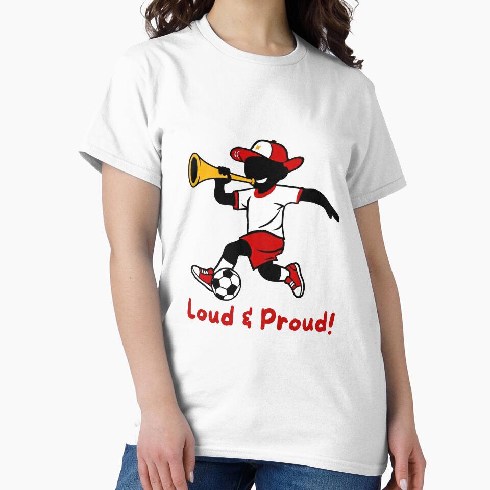 Loud And Proud Cartoon Soccer Fan Mascot by PMTaurus