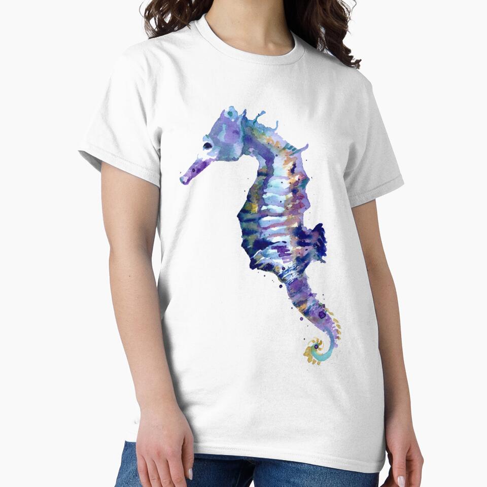 Watercolor Seahorse by megsiev