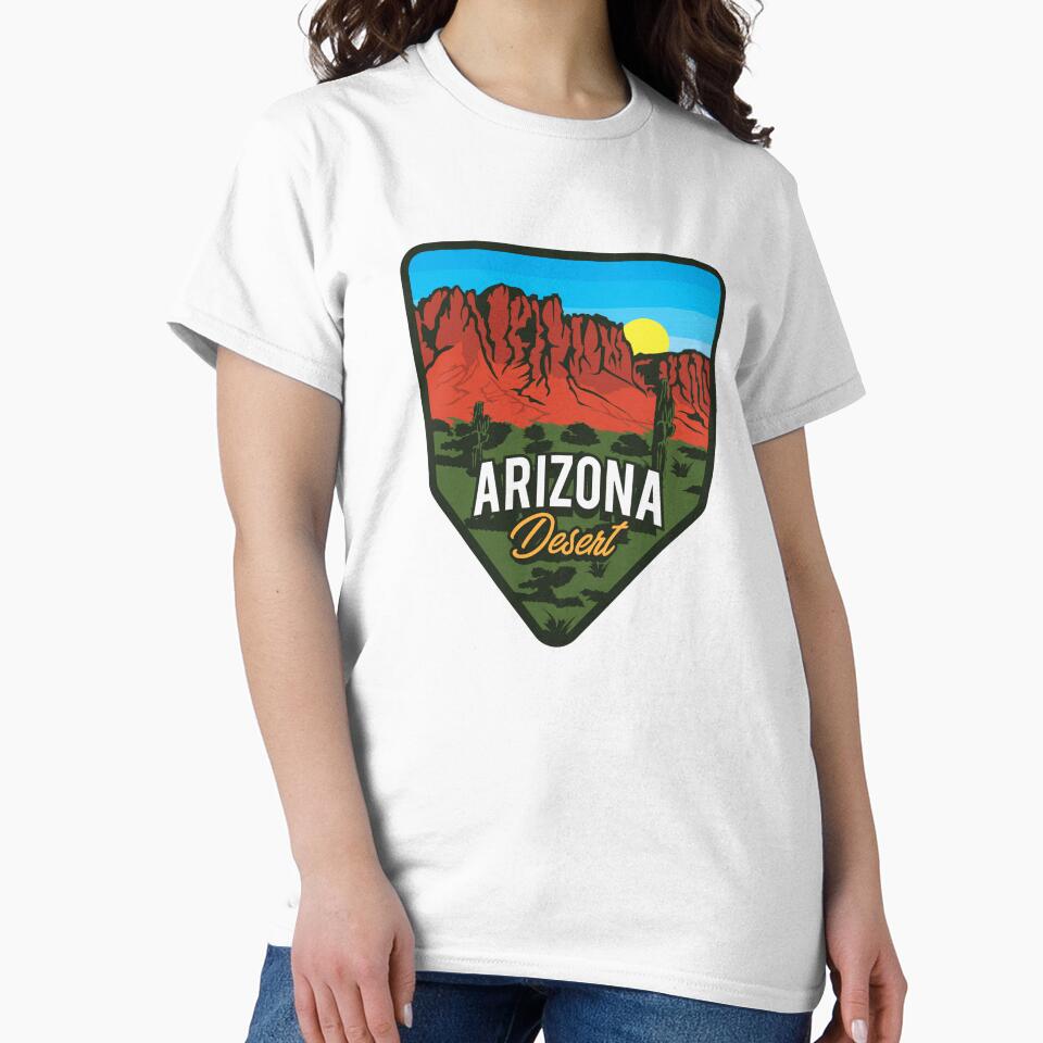 Arizona Desert Landscape Badge by Oniyasha