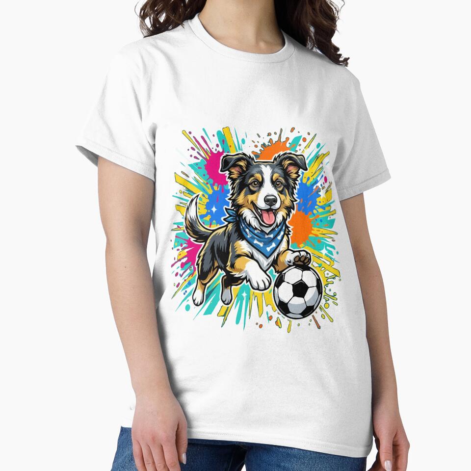 Border Collie Soccer Dog – Cute Football Puppy Gift for Dog Lovers by The Real Life Symphony