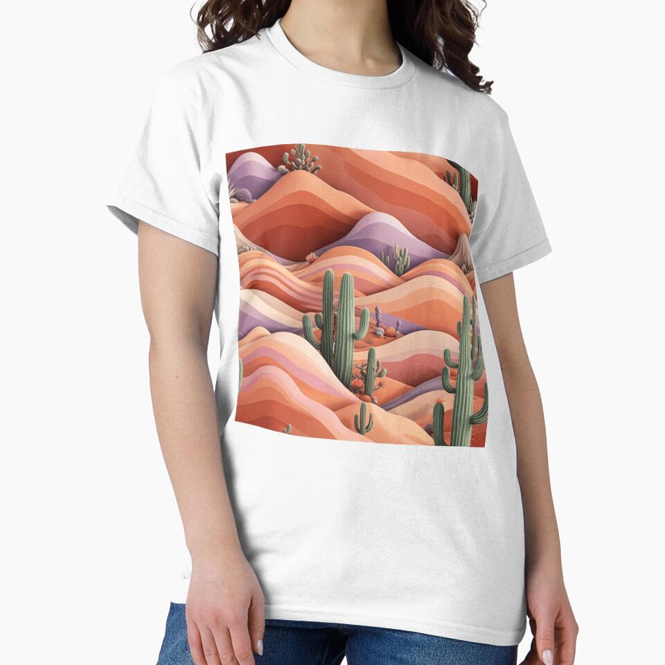 Desert Sunset - Layered Dunes, Cacti & Dreamy Hues by JaneMcCarthyDNA