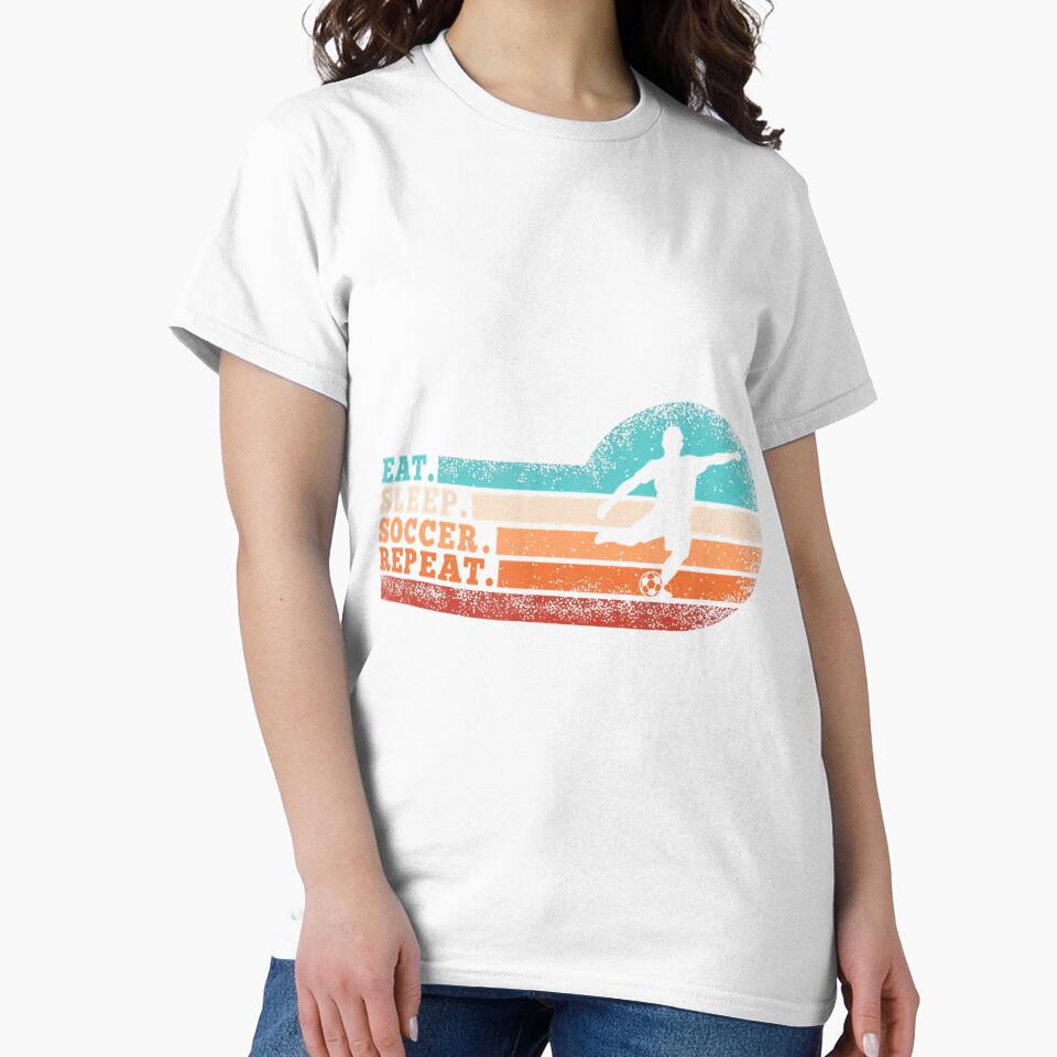 Eat Sleep Soccer Repeat Retro Soccer Lover Men Boys by RylynKaub86