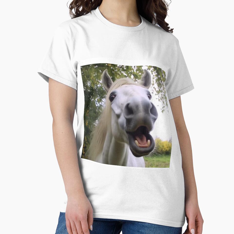 Funny horse  smiling  for camera by Wyokid
