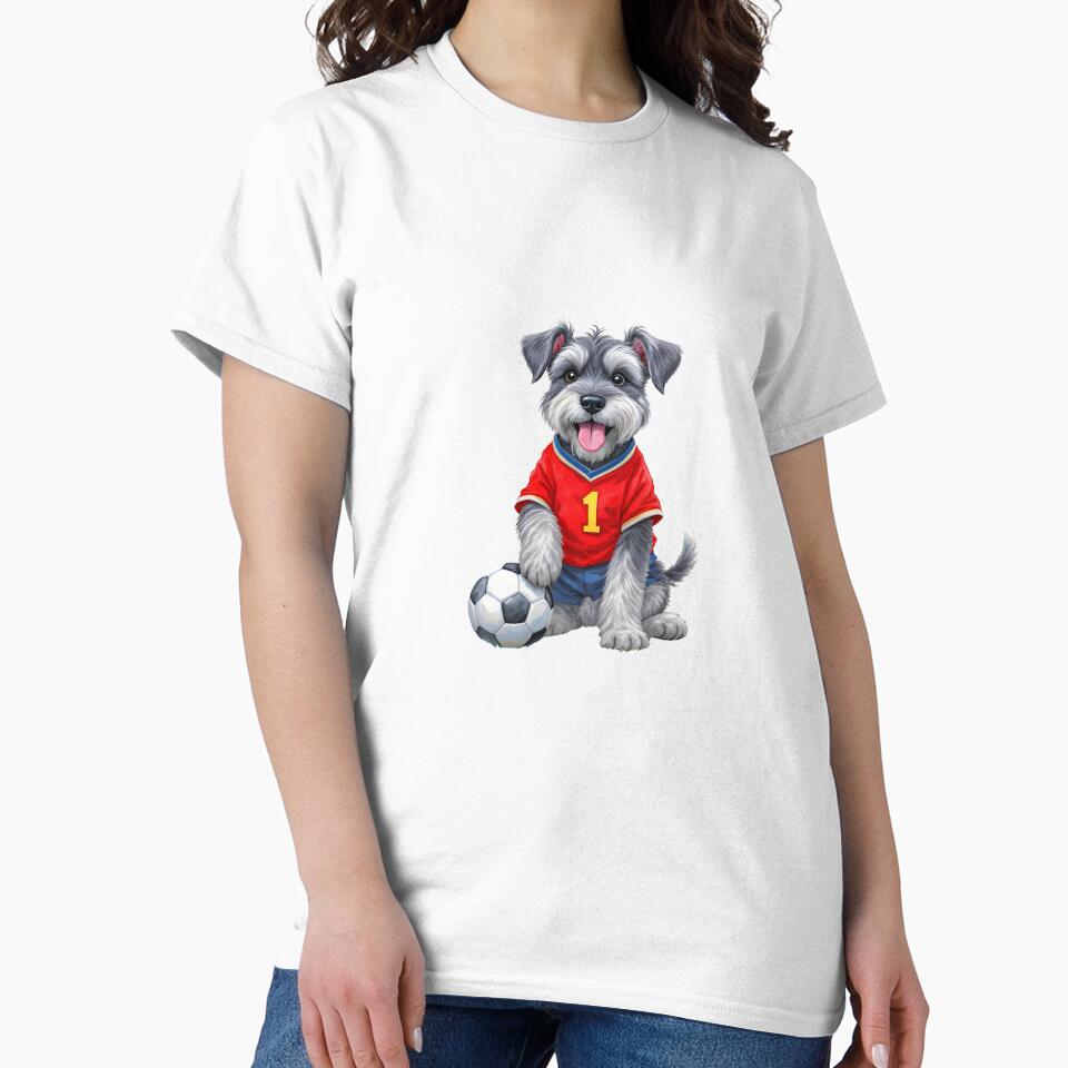 Schnauzer Soccer Art by Kedspicedesign
