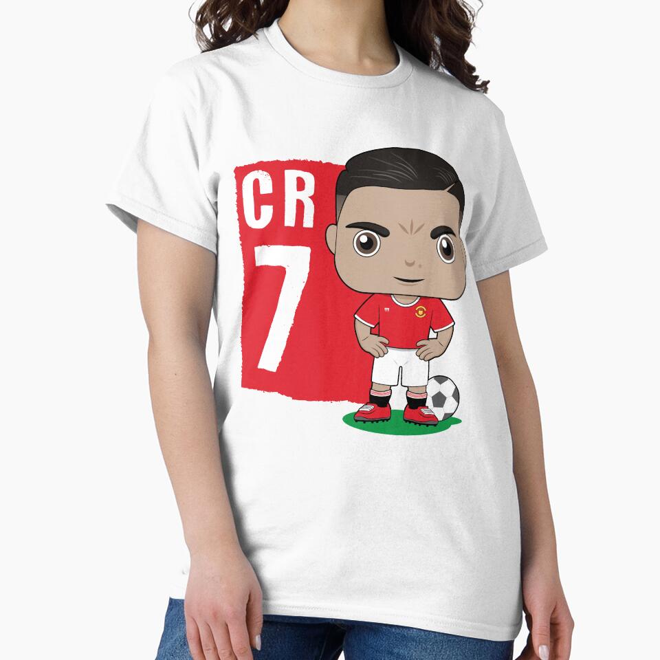 Cartoon Ronaldo CR 7 football soccer design by essjaydesigns