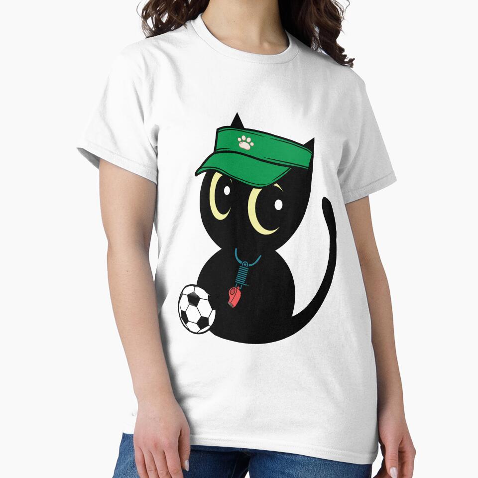 Soccer Player Black Cat by Pet Station