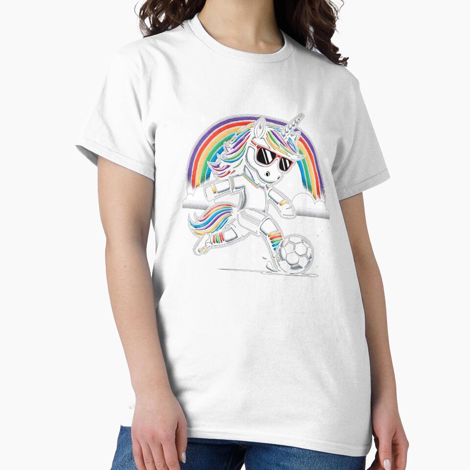 Cute Unicorn Playing Soccer, Cool Soccer Player by dfunky