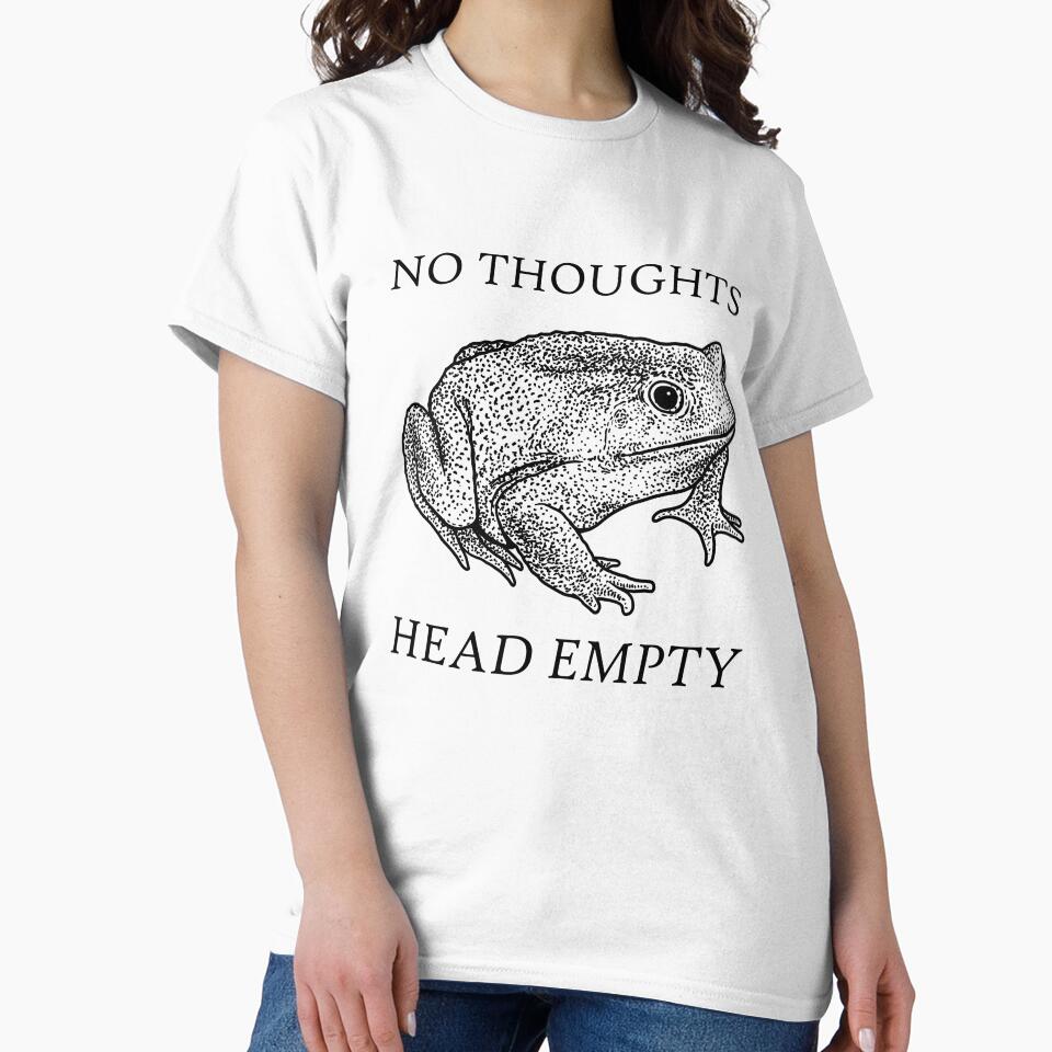 No Thoughts Head Empty Frog by VintageMedatsu
