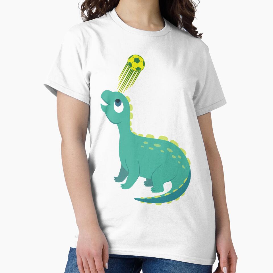 Different Types Of Dinosaurs,  Dinosaur with soccer ball. Soccer never stops,   Funny Dinosaur, by ColorCreation4u