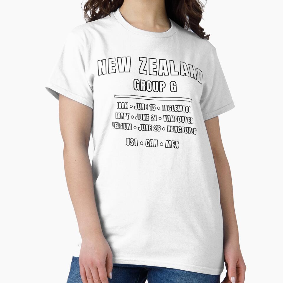 New Zealand Football Fixtures T-Shirt – Group G Schedule Shirt by The Hairy Melon