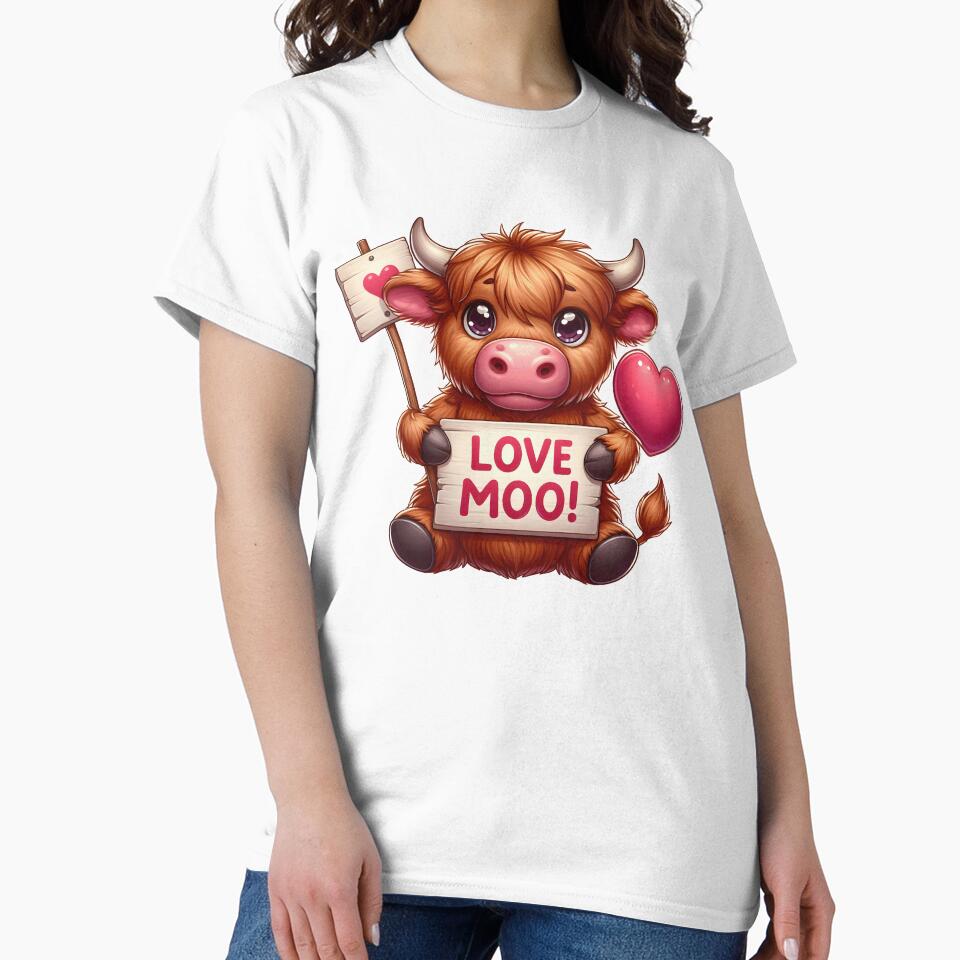 Love moo. Highland cow. by AnlizArtShop