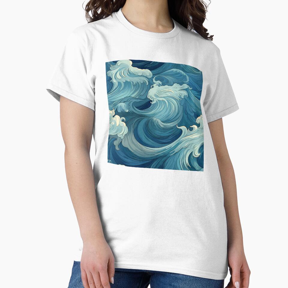 Ocean Waves Claymation Inspired Art #11 by CareToCanvas
