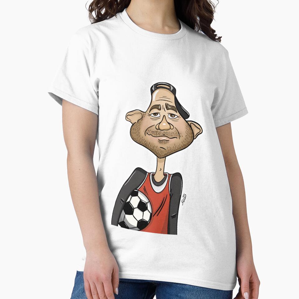 Tired Football Player Funny Cartoon by AlinaSchaferArt